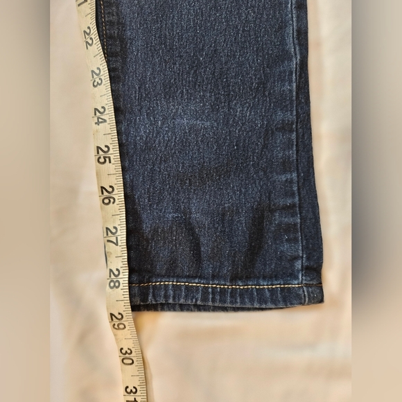 Red Blue Denim Womens Dark Blue 5 Pocket Long Mid Rise Skinny Jeans Size 7/8 - Picture 9 of 11